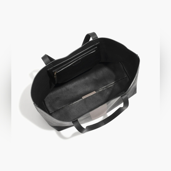 NWT! Madewell, The Paintstripe Transport Tote, Black/Taupe, MSRP $ 178 - Picture 3 of 7